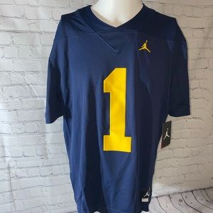 Air Jordan Michigan Wolverines Jersey #1 LARGE NWT